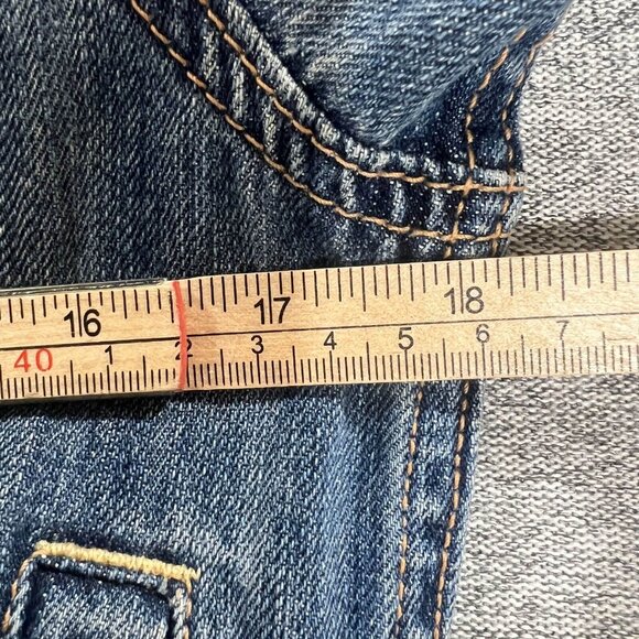 American Eagle Jean Jacket Women Size M Blue Cropped Cotton Pocket Denim - Picture 8 of 12